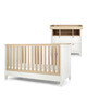 Harwell 2 Piece Cotbed with Dresser Changer Set - White image number 2